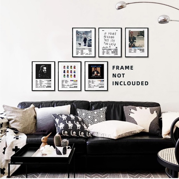 Drake Poster Canvas Prints Unframed Set of 6 Music Album Cover - Picture 3 of 5